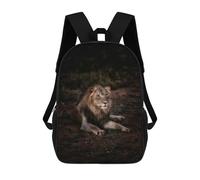 sinyumoney Cartoon Majestic Lion in The Wild Children's 17 Inch Backpacks 3D Printed Rucksack for Kids Travel Rucksacks Book Bags Kids School Bag