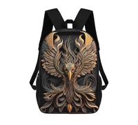 sinyumoney Cartoon Mythical Phoenix God Children's 17 Inch Backpacks 3D Printed Backpack for Kids Travel Rucksacks Book Bags Kids School Bag