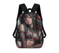 sinyumoney Cartoon Neon Dragon Allure 3D Printed 17 Inch School Children's Backpacks 3D Printed Cool School Bag for Boys Elementary And Middle