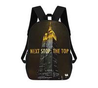 sinyumoney Cartoon Next Stop The Top 3D Printed 17 Inch School Children's Backpacks 3D Printed Cool School Bag for Boys Elementary And Middle