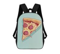 sinyumoney Cartoon Pizza Time School Bags Daypacks Business Backpack Water Resistant Bookbag for School/Work/Travel 17inch