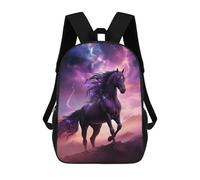 sinyumoney Cartoon Space Horse Racing Children's 17 Inch Backpacks 3D Printed Backpack for Kids Travel Rucksacks Book Bags Kids School Bag
