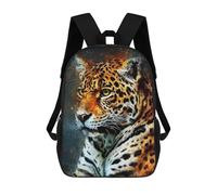 sinyumoney Cartoon Splatter Tiger 3D Printed 17 Inch School Children's Backpacks 3D Printed Cool School Bag for Boys Elementary And Middle