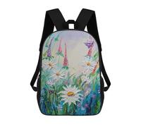 sinyumoney Cartoon Summer Idyll 3D Printed 17 Inch School Children's Backpacks 3D Printed Cool School Bag for Boys Elementary And Middle