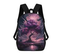 sinyumoney Cartoon Thunderstorm with Lightning Strikes Children's 17 Inch Backpacks 3D Printed Rucksack for Kids Travel Rucksacks Book Bags Kids School Bag