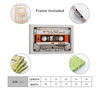 sinyumoney Cassette DJ Life Rewind Art Work for Home Walls Wall Decor Ready to Hang for Bathroom Toilet Decor Large Canvas Wall Art for Living Room 12x18inch(30x45cm)