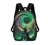 sinyumoney Castle in The Cosmic Spiral Backpack School Water Resistant Travel Backpack Computer Bag for Girls Boys Teenage 17inch