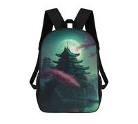 sinyumoney Castle in The Rock Kids' Backpack 3D Printing School Bag Boys Cool Daypacks Casual Knapsack Fun Back Bag for Kids And Teenager 17inch