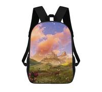sinyumoney Castle in The Sky Children's School Backpack Fashion Casual Children's Backpacks 3D Printed School Bags Boy Large Backpack 17inch