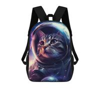 sinyumoney Cat Astronaut Cyberwave Backpack School Lightweight Schoolbag Dayback Bookbag College for Men/Women 17inch
