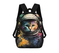 sinyumoney Cat Astronaut Painting School Backpack Lightweight Airport College Students Back Pack for Teenage Girls Boys Women Men 17inch