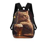 sinyumoney Cat Beer Pub Drink Daypack Casual Backpacks School Bag For Girls Boys High College Teenagers Rucksack Men Women Travel Laptop Rucksack College Bookbag 17inch