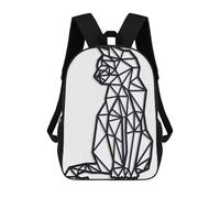 sinyumoney Cat Black And White School Bag Backpack Teen Schoolbag 3D Printing Adjustable Schoolbag Fashion Pocket Bag for Kids Boys Girls Students And Teenagers Fans 17inch