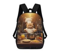 sinyumoney Cat Cooking Kitchen Funny Rucksack Daypacks Business Backpack Water Resistant Bookbag for Men/Women 17inch