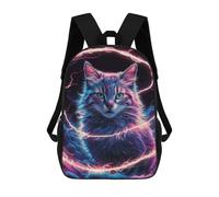 sinyumoney Cat Electricity School Backpack Water Resistant Computer Rucksack for Campus Outdoor Travel Sports 17inch