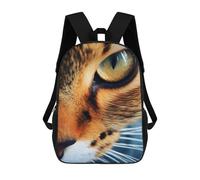 sinyumoney Cat Eye Close Up School Bags High Secondary School Bags Casual Backpack for Camping Outdoor Adventures And Daily Travel 17inch