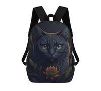 sinyumoney Cat Flower Green Eye School Backpack Travel College Rucksack Backpacks for Campus Outdoor Travel Sports 17inch