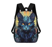 sinyumoney Cat Flower Portrait 1 School Backpack Water Resistant Travel Backpack Computer Bag - Perfect for Travel, Work And Daily Use 17inch