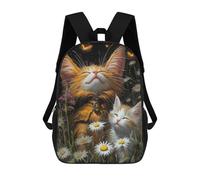 sinyumoney Cat Garden Dreamscape -1 Backpack School Bag Large School Backpack for Boys - Perfect for Travel, Work And Daily Use 17inch