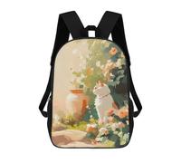 sinyumoney Cat in A Garden School Bags Large Water Resistant Laptop Backpack for Campus Outdoor Travel Sports 17inch