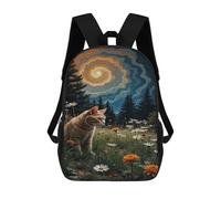 sinyumoney Cat in Daisy Field Rucksack Water Resistant Computer Rucksack for Campus Outdoor Travel Sports 17inch