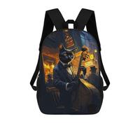 sinyumoney Cat Jazz Musician Ronaldo Backpack, Children's Backpack, Student School Bag, Book Bag, 3D Printed School Bag For Boys And Girls, 17inch