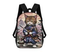 sinyumoney Cat Kimono Japan School Backpack Travel College Rucksack Backpacks for Campus Outdoor Travel Sports 17inch