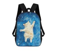 sinyumoney Cat Kitten in Space School Backpack Computer Rucksack for School/Work/Travel for Girl, Teen Girls 17inch