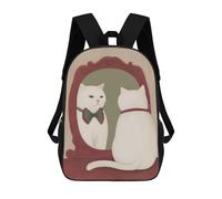 sinyumoney Cat Looking in Mirror with Bowtie School Bags Lightweight Airport College Students Back Pack for School/Work/Travel 17inch