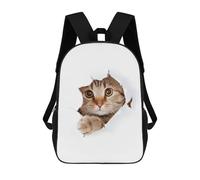 sinyumoney Cat Looking Paper Funny Ronaldo Backpack, Children's Backpack, Student School Bag, Book Bag, 3D Printed School Bag For Boys And Girls, 17inch