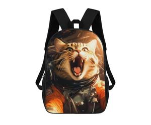 sinyumoney Cat Lost in Space School Backpack Water Resistant Travel Backpack Computer Bag for Girls Boys Teenage 17inch