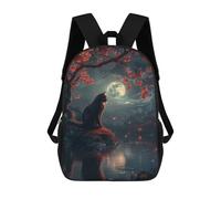 sinyumoney Cat Moon And Stars School Backpack Water Resistant School Bag Business Backpack for Girls Boys Teenage 17inch