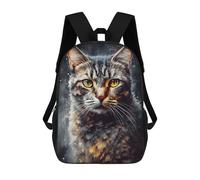 sinyumoney Cat Oil Paint Portrait School Backpack Water Resistant Computer Rucksack- Perfect for Travel, Work And Daily Use 17inch