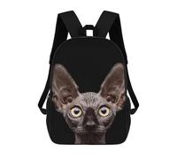 sinyumoney Cat on Black Background School Bags Work Laptop Backpack Rucksack Bag- Perfect for Travel, Work And Daily Use 17inch