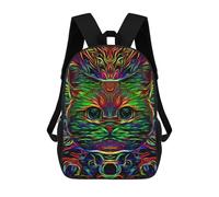 sinyumoney Cat Portrait-4 Backpack Cartoon Plush Bag, 3D Backpack for Kids School Bag Birthday Gift Idea for Boys And Girls 17inch