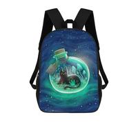 sinyumoney Cat Potion Kids Backpack Fashion Fun Backpack Book Bag for Boys And Teenager 3D Printed School Bags for Boys 17inch