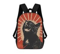 sinyumoney Cat Propaganda School Backpack Business Laptop Rucksack Bag Unisex Casual Daypack for Boys/Girls/Teenagers 17inch