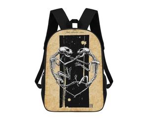 sinyumoney Cat Skeletons School Backpack Schoolbags For Girls Boys Backpack With Pocket Fashion School Bag Kids Backpack 17inch