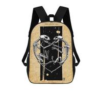 sinyumoney Cat Skeletons School Bags School Secondary High School College Backpack Travel for Campus Outdoor Travel Sports 17inch