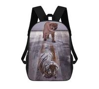sinyumoney Cat Tiger Reflect Mindset Backpack School Rucksack Casual Daypacks School Work Travel Bag- Perfect for Travel, Work And Daily Use 17inch