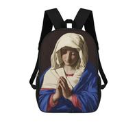 sinyumoney CATHOLIC POSTER Children's School Backpack Fashion Casual Children's Backpacks 3D Printed School Bags Boy Large Backpack 17inch