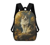 sinyumoney Cats Elegance Kids School Backpack School Bag 3D Printed School Bag for Boys Elementary And Middle School Students 17inch