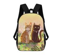 sinyumoney Cats in The Garden Backpack School Bag Rucksack Casual Daypacks School Work Travel Bag for Men, Women & Teenage Boys 17inch
