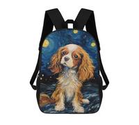 sinyumoney Cavalier Charles Spaniel Backpack School Bag Rucksack Casual Daypacks School Work Travel Bag for Men, Women & Teenage Boys 17inch