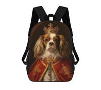 sinyumoney Cavalier Dog The Pope Backpack School Travel College Rucksack Backpacks for Campus Outdoor Travel Sports 17inch