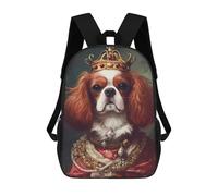 sinyumoney Cavalier King Charles Span Backpack School Bag Water Resistant Computer Rucksack for Teenage Girls Boys Women Men 17inch