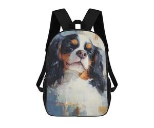 sinyumoney Cavalier King Charles Span Backpacks 3D Printed Kids School Backpack Outdoor Casual Daypack Fashion Casual Children Backpacks Cute Travel Bags 17inch