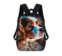 sinyumoney Cavalier King Dog Backpacks Kids School Backpack School Bag 3D Printed School Bag for Boys Elementary And Middle School Students 17inch