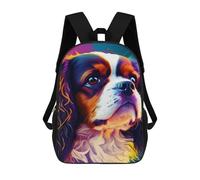 sinyumoney Cavalier King Portrait School Backpack Lightweight Schoolbag Dayback Bookbag College for Teenage Girls Boys Women Men 17inch