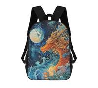sinyumoney Celestial Dragons Gaze Kids Backpack Fashion Fun Backpack Book Bag for Boys And Teenager 3D Printed School Bags for Boys 17inch
